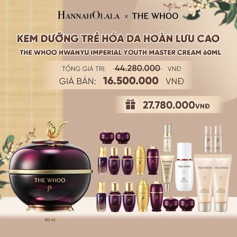  BỘ KEM DƯỠNG TRẺ HÓA DA HOÀN LƯU CAO THE WHOO HWANYU IMPERIAL YOUTH MASTER CREAM 60ML - A96 