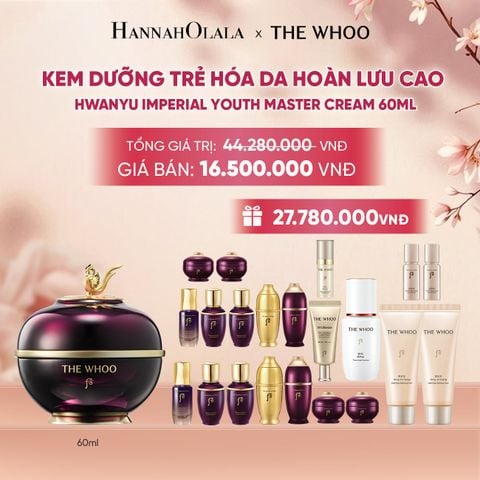  BỘ KEM DƯỠNG TRẺ HÓA DA HOÀN LƯU CAO THE WHOO HWANYU IMPERIAL YOUTH MASTER CREAM 60ML - A2287 