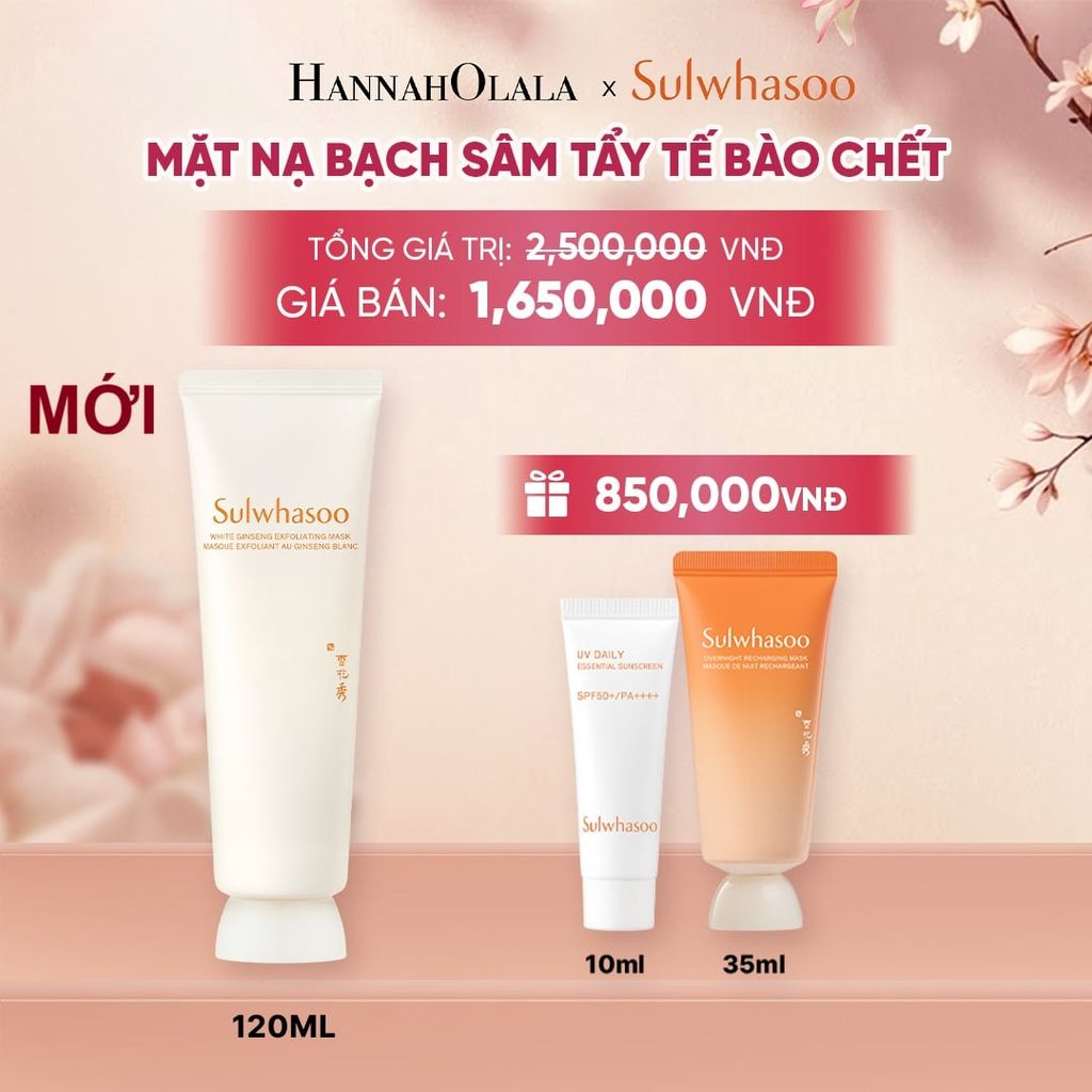  MỚI - MẶT NẠ TẨY TẾ BÀO CHẾT NHÂN SÂM TRẮNG EXFOLIATING MASK 120ML - A2168 