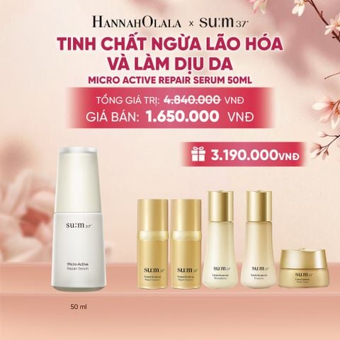  TINH CHẤT NGỪA LÃO HÓA VÀ LÀM DỊU DA SU:M37 MICRO ACTIVE REPAIR SERUM 50ML - A955 