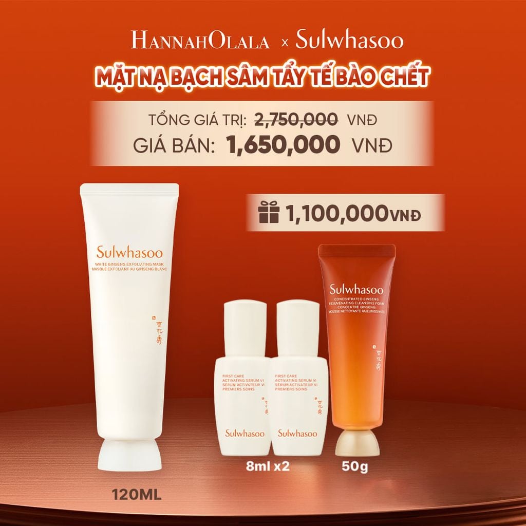  MỚI - MẶT NẠ TẨY TẾ BÀO CHẾT NHÂN SÂM TRẮNG EXFOLIATING MASK 120ML 