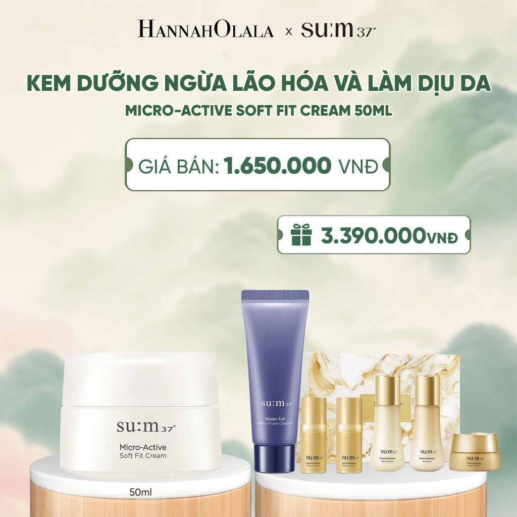  KEM DƯỠNG NGỪA LÃO HÓA VÀ LÀM DỊU DA SU:M37 MICRO-ACTIVE SOFT FIT CREAM 50ML - A1066 