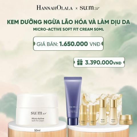  KEM DƯỠNG NGỪA LÃO HÓA VÀ LÀM DỊU DA SU:M37 MICRO-ACTIVE SOFT FIT CREAM 50ML - A1066 