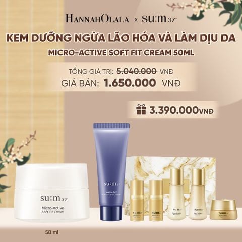  KEM DƯỠNG NGỪA LÃO HÓA VÀ LÀM DỊU DA SU:M37 MICRO-ACTIVE SOFT FIT CREAM 50ML - A71 