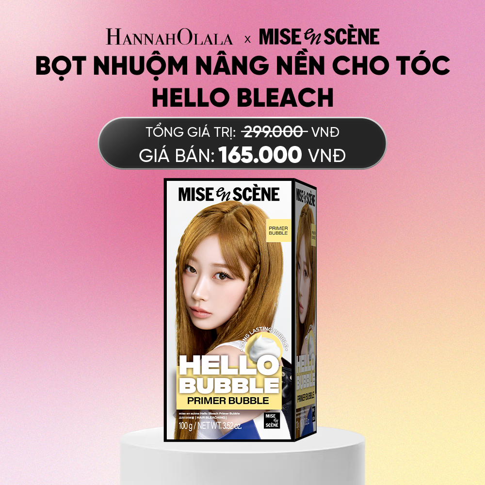  NÂNG NỀN TÓC MISE EN SCÈNE HELLO BLEACH PRIMER BUBBLE NÂNG TÔNG TÓC NHUỘM ĐỀU MÀU, AN TOÀN GIẢM HƯ TỔN - FLASH DEAL GIẢM 45%_A990 