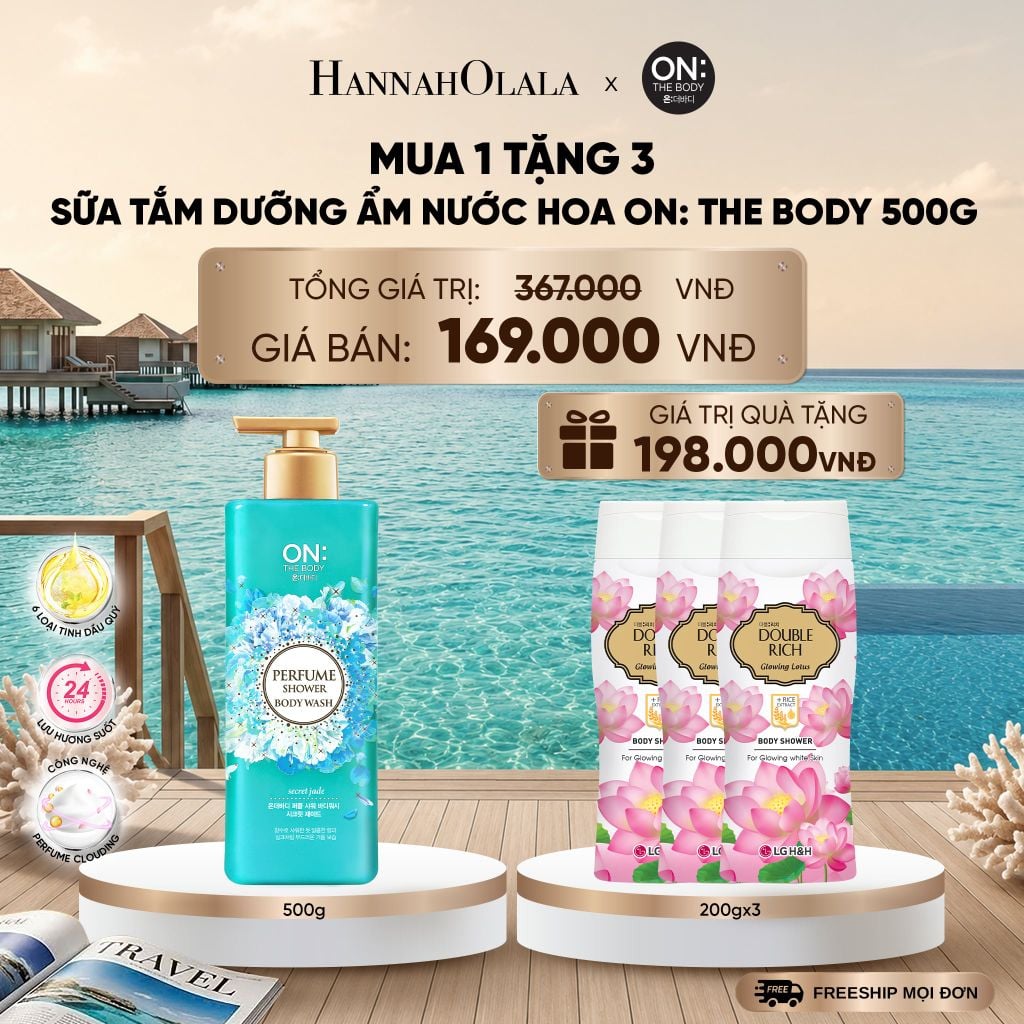  SỮA TẮM DƯỠNG ẨM HƯƠNG NƯỚC HOA ON: THE BODY PERFUME 500G _ DEAL 27_ D658 