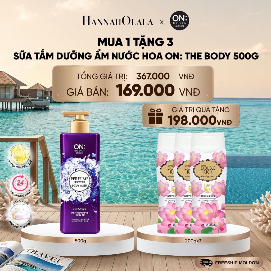  SỮA TẮM DƯỠNG ẨM HƯƠNG NƯỚC HOA ON: THE BODY PERFUME 500G _ DEAL 27_ D658 