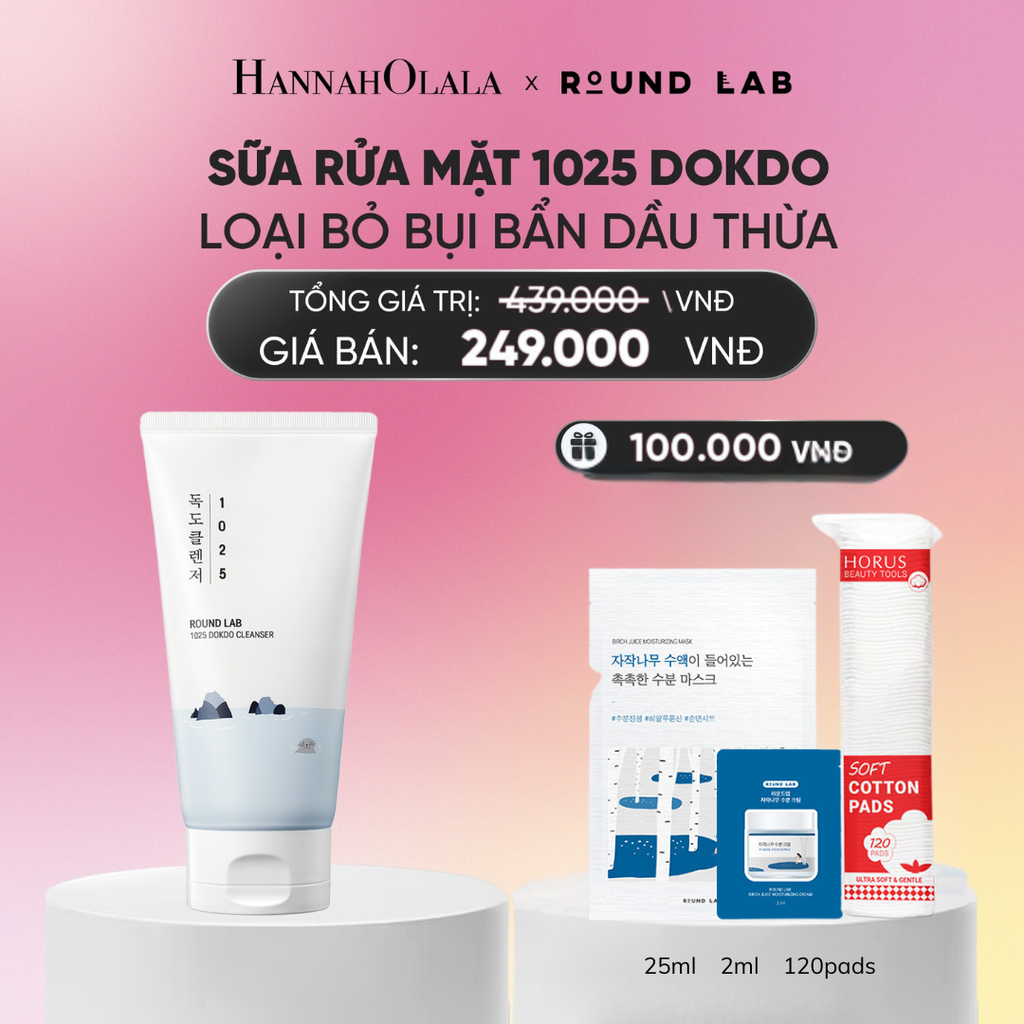  SỮA RỬA MẶT ROUND LAB 1025 DOKDO CLEANSER 150ML LOẠI BỎ BỤI BẨN DẦU THỪA_A656 
