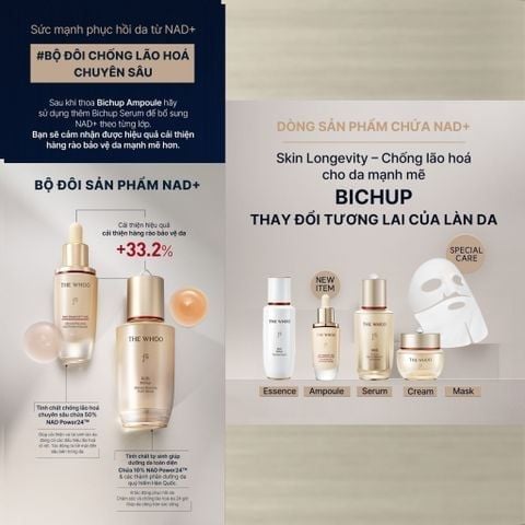  PHIÊN BẢN TẾT ĐỘC LẬP - BỘ TINH CHẤT TĂNG CƯỜNG NGỪA LÃO HÓA CHUYÊN SÂU THE WHOO BICHUP ULTIMATE RECOVERY NAD POWER AMPOULE 50ML SPECIAL SET 