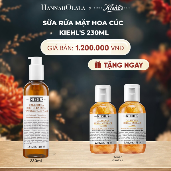  SỮA RỬA MẶT HOA CÚC KIEHL'S CALENDULA DEEP CLEANSING FOAMING FACE WASH 230ML - A127 