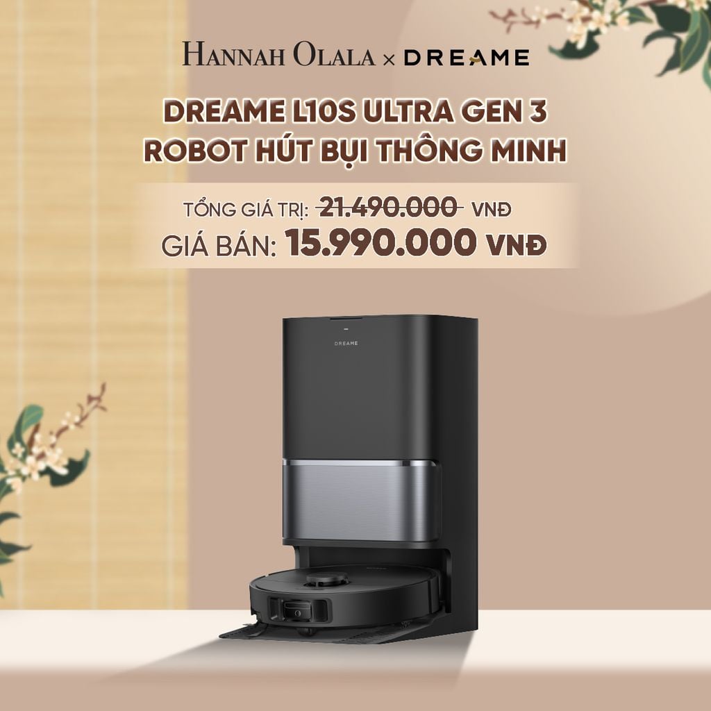  DREAME L10S ULTRA GEN 3 ROBOT HÚT BỤI THÔNG MINH - LỰC HÚT 25.000PA - TÙY CHỈNH VỚI 5 CẤP ĐỘ HÚT - BH 24 THÁNG - A1170 