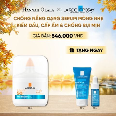 CHỐNG NẮNG DẠNG SERUM MỎNG NHẸ KIỀM DẦU 16H, CẤP ẨM 24H & CHỐNG BỤI MỊN LA ROCHE-POSAY ANTHELIOS UVAIR SPF50+ 50ML - E613 
