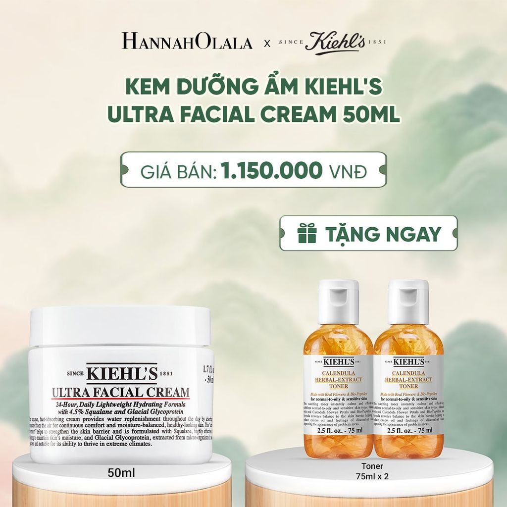  KEM DƯỠNG ẨM SÂU 72H & PHỤC HỒI NHANH KIEHL'S ULTRA FACIAL CREAM 50ML - A136 
