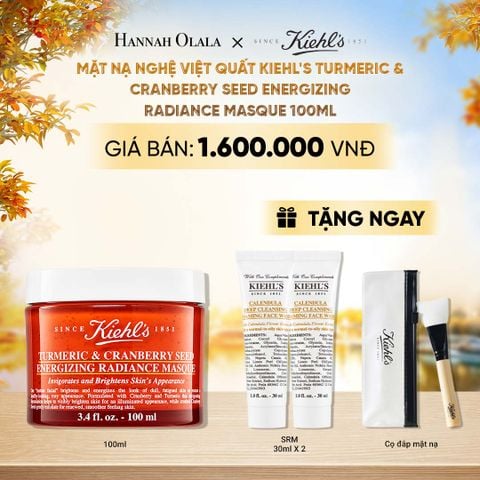  MẶT NẠ NGHỆ VÀ VIỆT QUẤT KIEHL'S GIÚP LÀM SÁNG DA KIEHL'S TURMERIC & CRANBERRY SEED ENERGIZING RADIANCE MASQUE - E337 