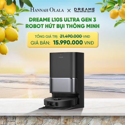  DREAME L10S ULTRA GEN 3 ROBOT HÚT BỤI THÔNG MINH - LỰC HÚT 25.000PA - TÙY CHỈNH VỚI 5 CẤP ĐỘ HÚT - BH 24 THÁNG 
