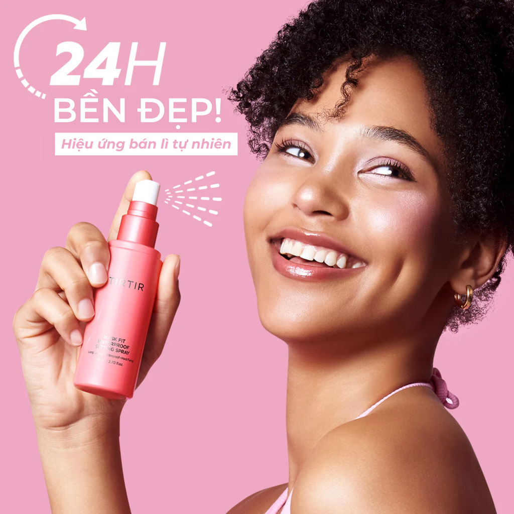  DEAL 7 - XỊT CỐ ĐỊNH LỚP TRANG ĐIỂM TIRTIR WATERPROOF 80ML 