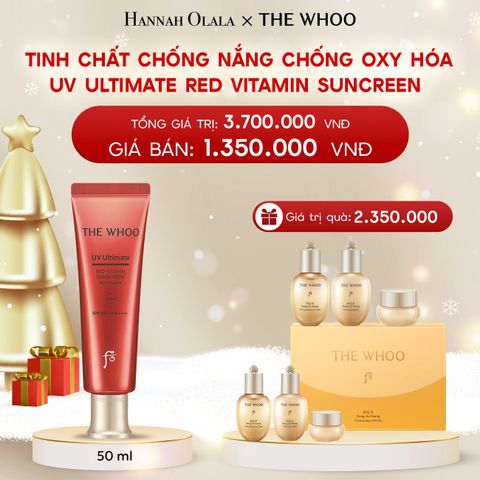  A338_DEAL 16: TINH CHẤT CHỐNG NẮNG CHỐNG OXY HÓA THE WHOO RED VITAMIN SUNCREEN SPF50+/PA++++ 50ML 
