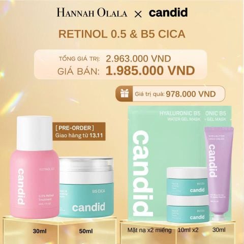  C1438_DEAL 16: [PRE-ORD] RETINOL 0.5 & B5 CICA BỘ ĐÔI CHỐNG LÃO HÓA VÀ DƯỠNG ẨM PHỤC HỒI CHUYÊN SÂU 