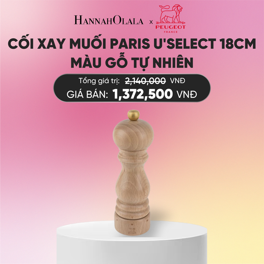  CỐI XAY MUỐI PARIS U'SELECT 18CM
MÀU GỖ TỰ NHIÊN 