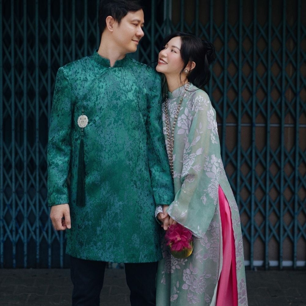  DEAL 2: SET ÁO DÀI 3 MÓN CẨM HOA CÁC 