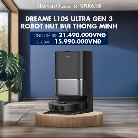  DREAME L10S ULTRA GEN 3 ROBOT HÚT BỤI THÔNG MINH - LỰC HÚT 25.000PA - TÙY CHỈNH VỚI 5 CẤP ĐỘ HÚT - BH 24 THÁNG 