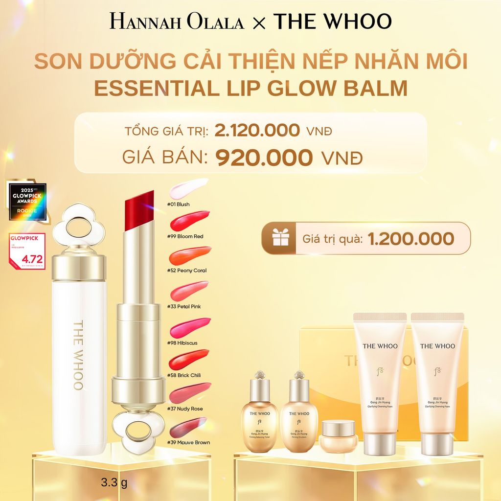  C663_DEAL 16: SON DƯỠNG CẢI THIỆN NẾP NHĂN MÔI THE WHOO ESSENTIAL LIP GLOW BALM 