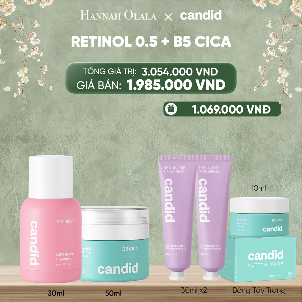  DEAL 16: RETINOL 0.5 & B5 CICA BỘ ĐÔI LÀM MỜ NẾP NHĂN VÀ DƯỠNG ẨM PHỤC HỒI CHUYÊN SÂU 