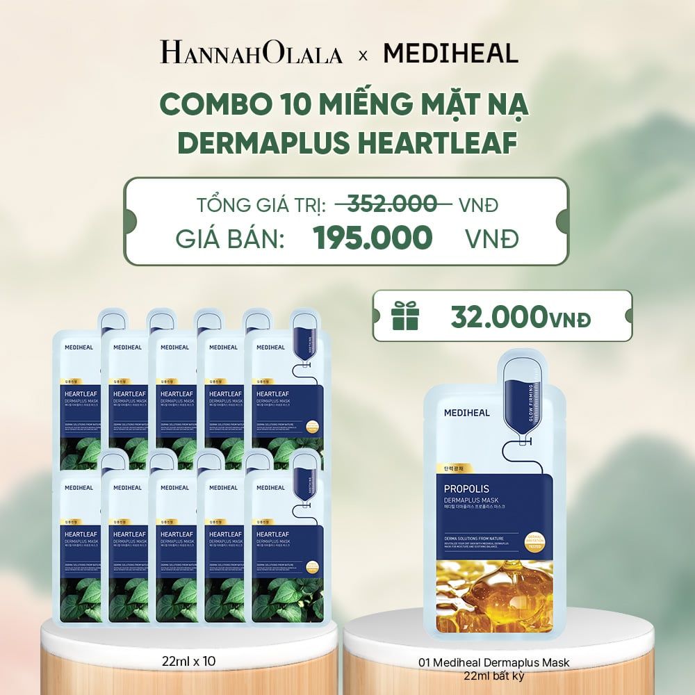  MEDIHEAL MẶT NẠ DERMAPLUS MASK 22ML (COMBO 10 MIẾNG) BẤT KỲ - A1468 
