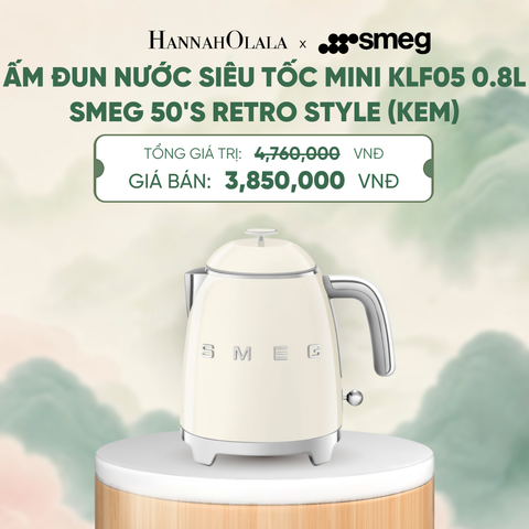  ẤM ĐUN NƯỚC SIÊU TỐC MINI KLF05 0.8L SMEG 50'S RETRO STYLE - A1854 