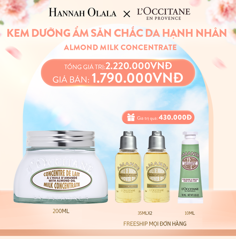  A455_DEAL 16: KEM DƯỠNG ẨM SĂN CHẮC DA HẠNH NHÂN ALMOND MILK CONCENTRATE
200ML 