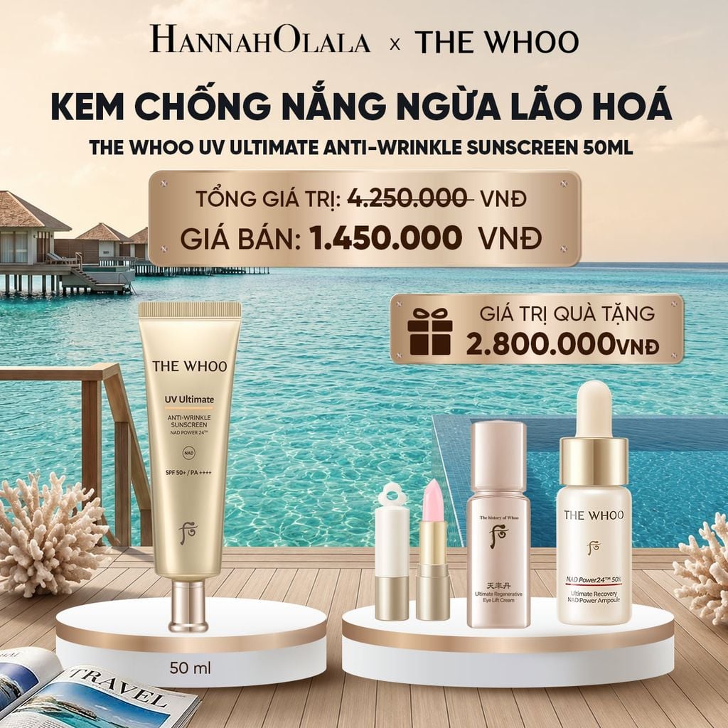  KEM CHỐNG NẮNG NGỪA LÃO HOÁ THE WHOO UV ULTIMATE ANTI-WRINKLE SUNSCREEN 50ML_ D197 