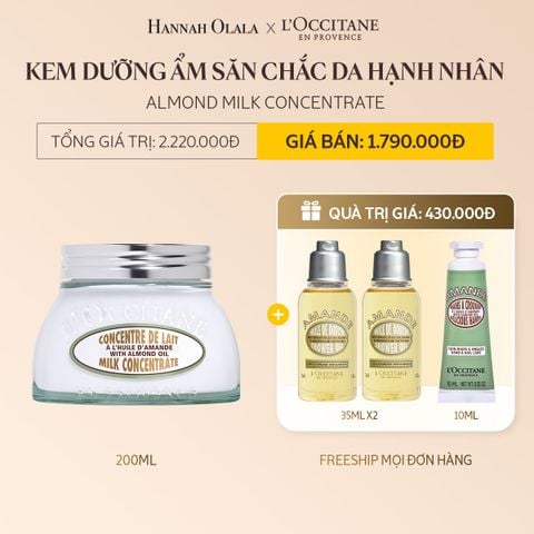  DEAL 16: KEM DƯỠNG ẨM SĂN CHẮC DA HẠNH NHÂN ALMOND MILK CONCENTRATE
200ML 