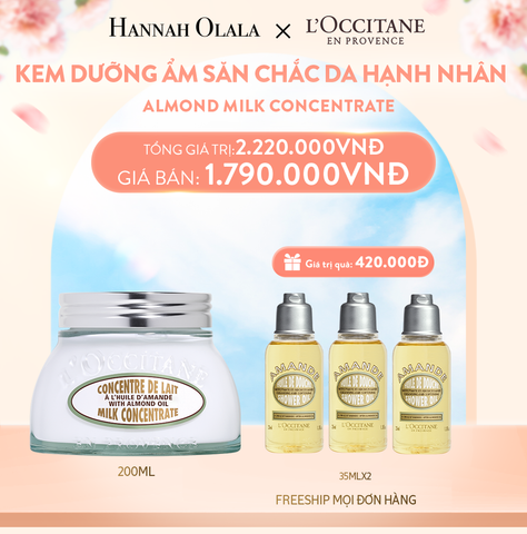  A455_DEAL 16: KEM DƯỠNG ẨM SĂN CHẮC DA HẠNH NHÂN ALMOND MILK CONCENTRATE
200ML 