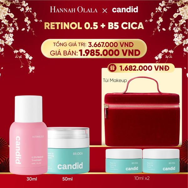  DEAL 15: RETINOL 0.5 & B5 CICA BỘ ĐÔI LÀM MỜ NẾP NHĂN VÀ DƯỠNG ẨM PHỤC HỒI CHUYÊN SÂU 