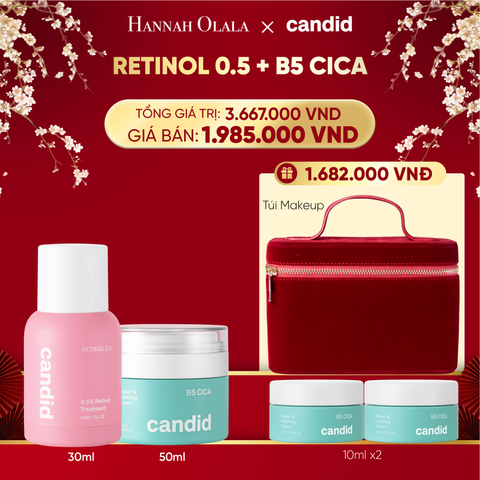  DEAL 15: RETINOL 0.5 & B5 CICA BỘ ĐÔI LÀM MỜ NẾP NHĂN VÀ DƯỠNG ẨM PHỤC HỒI CHUYÊN SÂU 