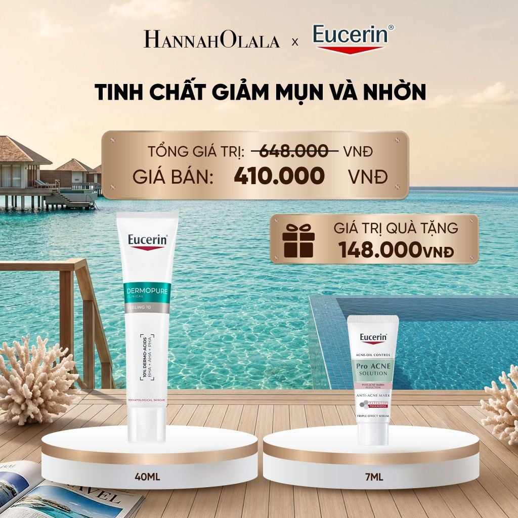  TINH CHẤT GIẢM MỤN VÀ NHỜN EUCERIN DERMOPURE CLINICAL PEELING 10 40ML_ D319 