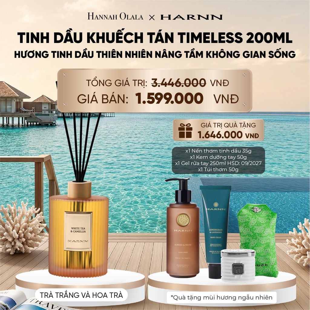  TINH DẦU KHUẾCH TÁN TIMELESS 200ML HƯƠNG TINH DẦU THIÊN NHIÊN NÂNG TẦM KHÔNG GIAN SỐNG 
