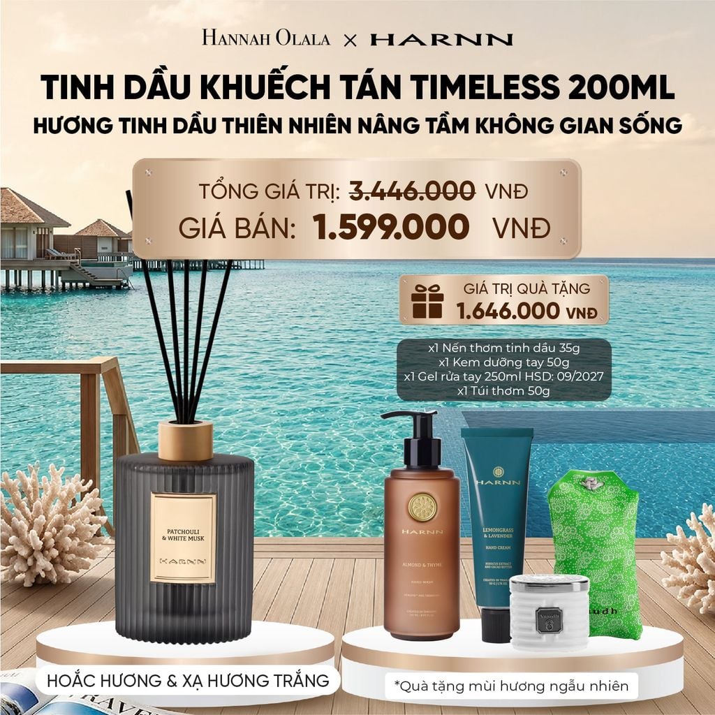  TINH DẦU KHUẾCH TÁN TIMELESS 200ML HƯƠNG TINH DẦU THIÊN NHIÊN NÂNG TẦM KHÔNG GIAN SỐNG 
