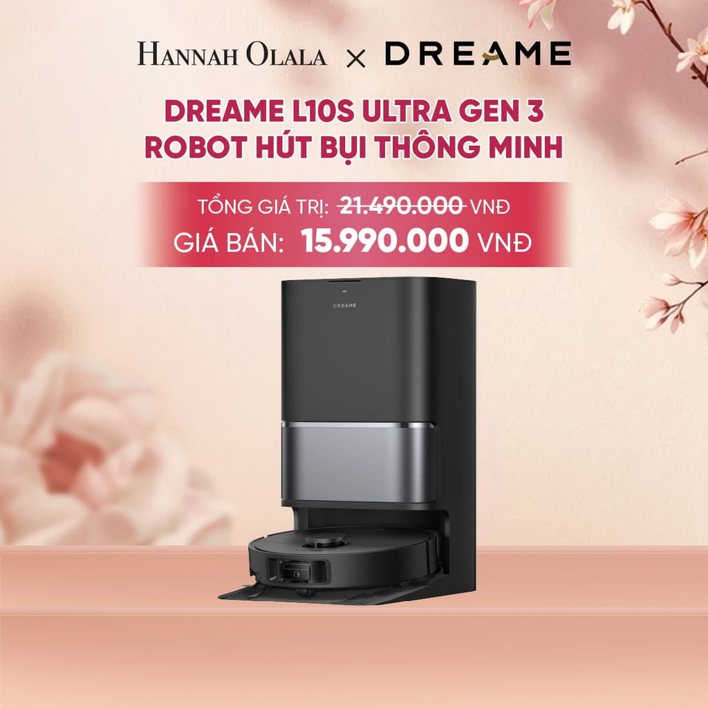  DREAME L10S ULTRA GEN 3 ROBOT HÚT BỤI THÔNG MINH - LỰC HÚT 25.000PA - TÙY CHỈNH VỚI 5 CẤP ĐỘ HÚT - BH 24 THÁNG - A1453 
