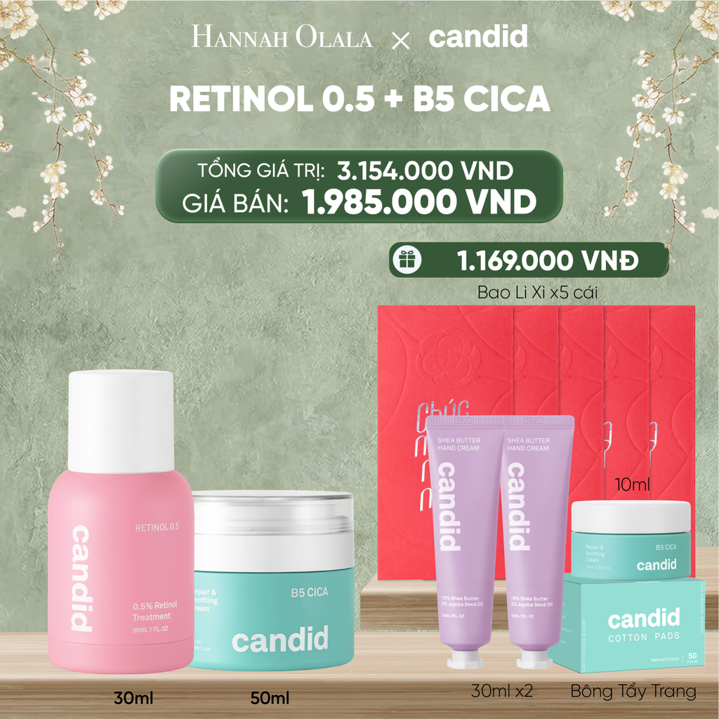  DEAL 16: RETINOL 0.5 & B5 CICA BỘ ĐÔI LÀM MỜ NẾP NHĂN VÀ DƯỠNG ẨM PHỤC HỒI CHUYÊN SÂU 