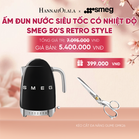  ẤM ĐUN NƯỚC SIÊU TỐC CÓ NHIỆT ĐỘ SMEG 50'S RETRO STYLE - A970 