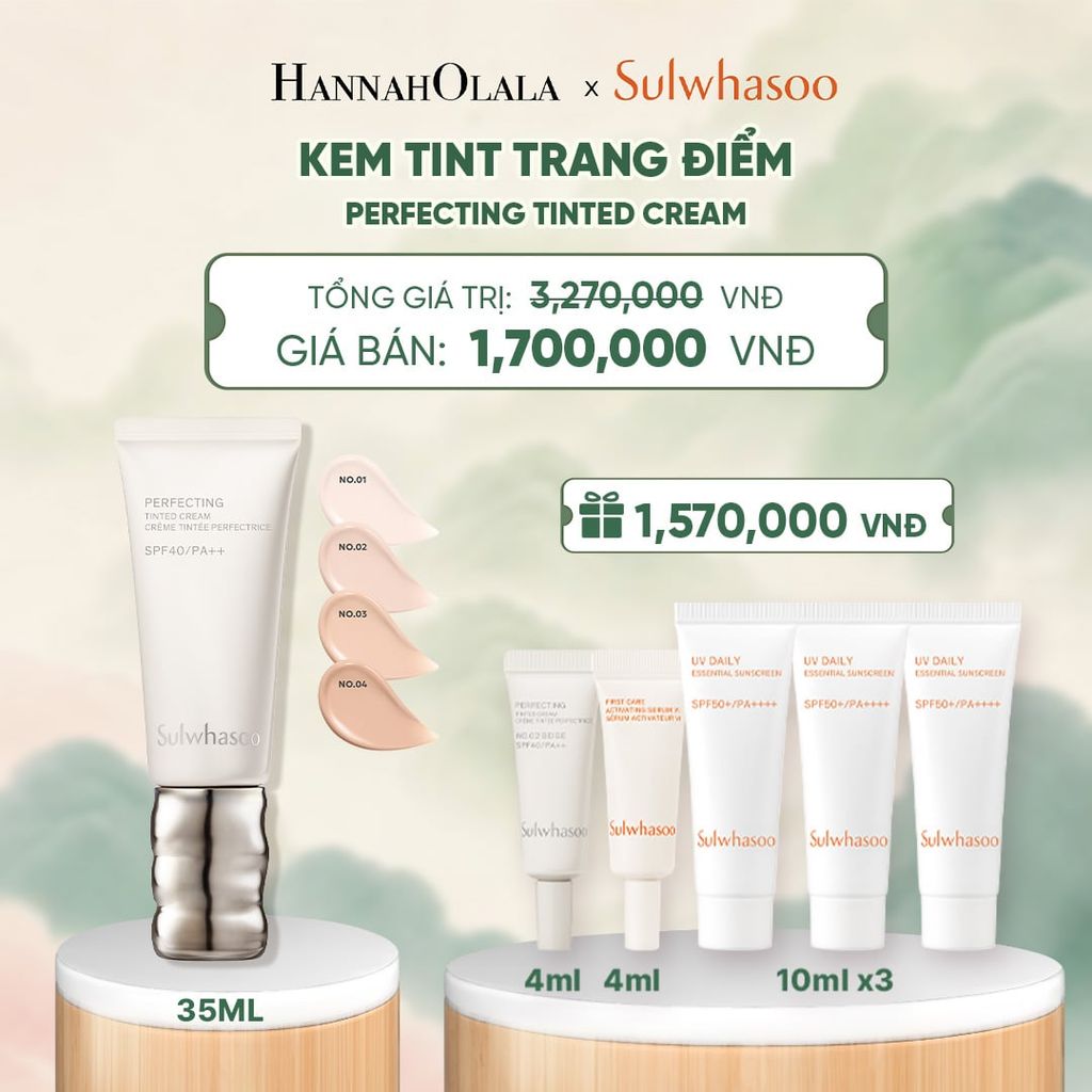  MỚI - KEM TINT TRANG ĐIỂM SULWHASOO PERFECTING TINTED CREAM 35ML - A1717 