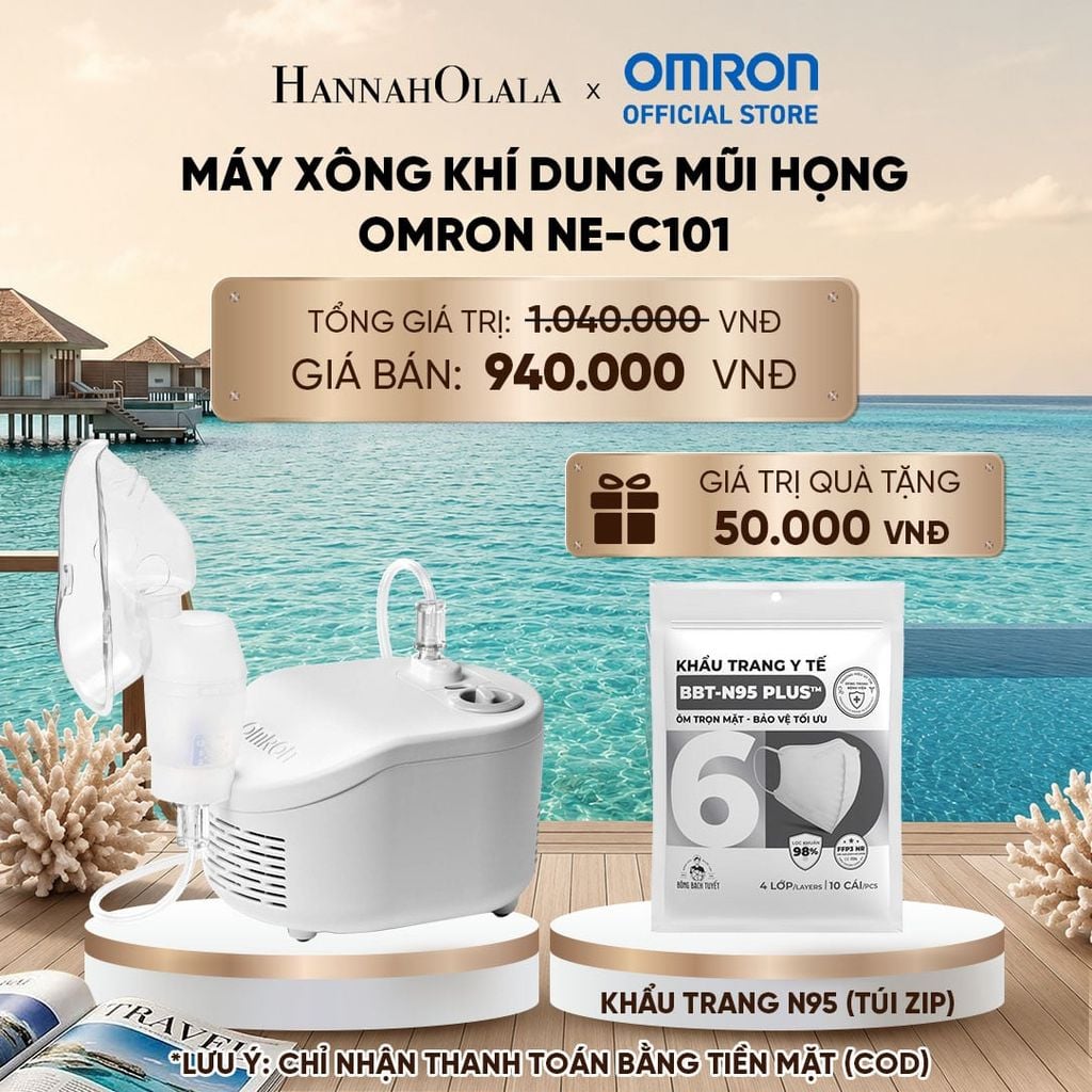  MÁY XÔNG KHÍ DUNG MŨI HỌNG OMRON NE-C101_ D1022 