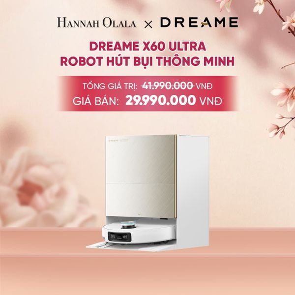  DREAME X60 ULTRA ROBOT HÚT BỤI THÔNG MINH - VƯỢT CHƯỚNG NGẠI KÉP LÊN TỚI 8.8CM - THIẾT KẾ SIÊU MỎNG 7.95CM 