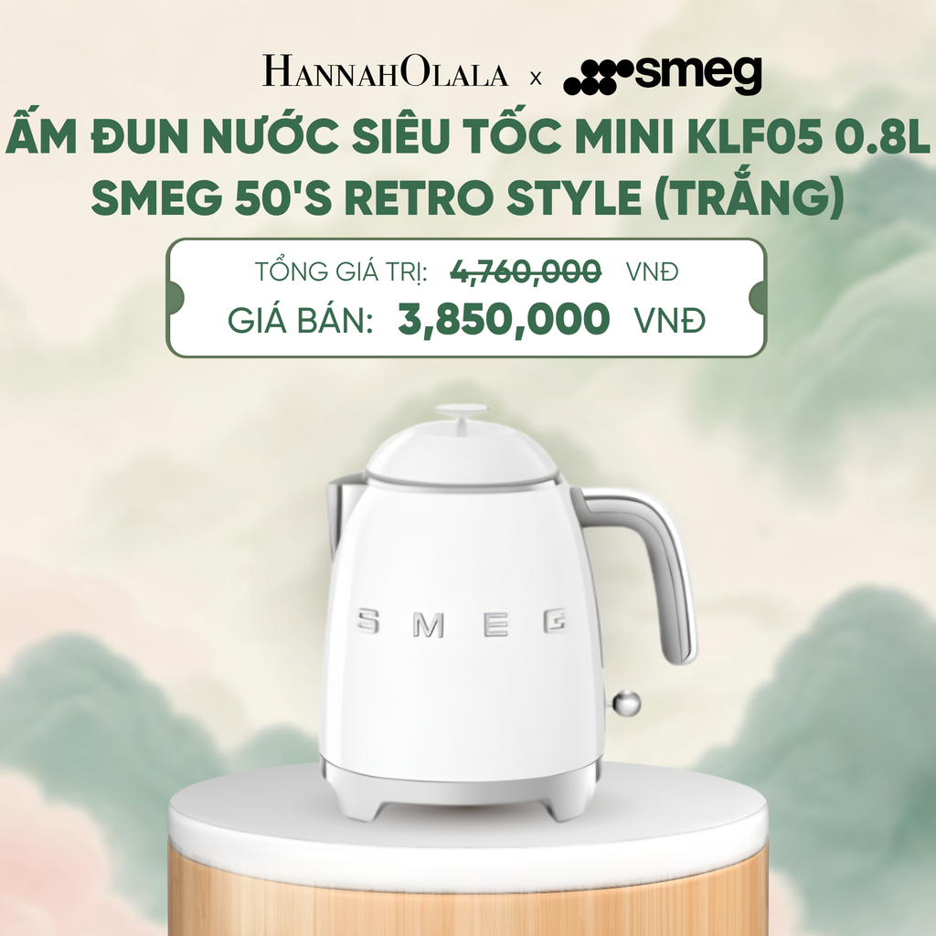  ẤM ĐUN NƯỚC SIÊU TỐC MINI KLF05 0.8L SMEG 50'S RETRO STYLE - A1854 