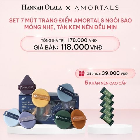  E707_DEAL 17: [EXCLUSIVE] SET 7 MÚT TRANG ĐIỂM AMORTALS NGÔI SAO – MỎNG NHẸ, TÁN KEM NỀN ĐỀU MỊN 