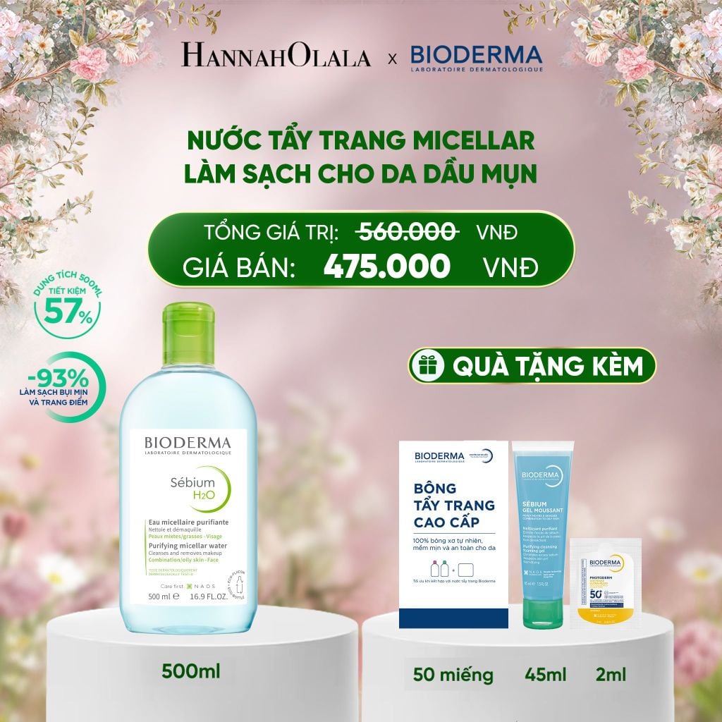  DEAL 7: NƯỚC TẨY TRANG MICELLAR LÀM SẠCH CHO DA DẦU, MỤN 