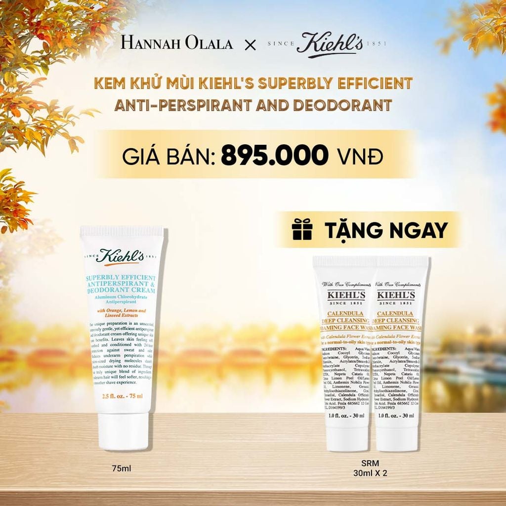  KEM KHỬ MÙI KIEHL'S GIÚP TIẾT CHẾ MỒ HÔI VÀ MÙI CƠ THỂ KIEHL'S SUPERBLY EFFICIENT ANTI-PERSPIRANT AND DEODORANT - E336 