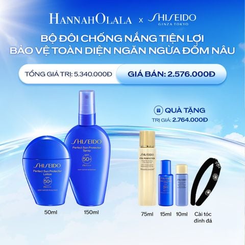  DEAL 16: COMBO X2 CHỐNG NẮNG TOÀN DIỆN NGĂN NGỪA LÃO HÓA LÀM MỜ ĐỐM NÂU NHỜ CÔNG NGHỆ PROFENCEL - GSC PERFECT SUN PROTECTOR SPRAY 