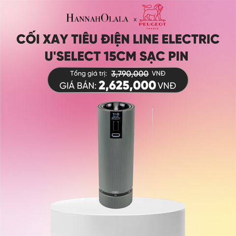  CỐI XAY TIÊU ĐIỆN LINE ELECTRIC U'SELECT 15CM SẠC PIN - MÀU XÁM CACBON 